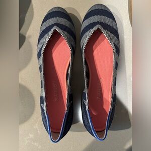 Rothy’s Size 11.5 Navy striped flats
